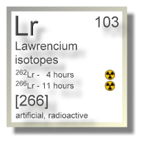 Lawrencium isotopes Lawrencium isotopes