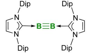 Molecule with a boron-boron triple bond